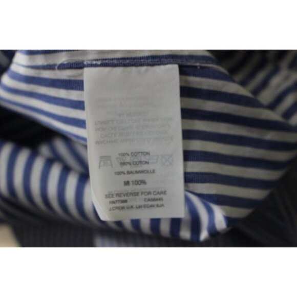 Thomas Mason for J. Crew Blue Striped Poplin Cowl Neck Shirt Blouse Size 00 - Picture 5 of 5